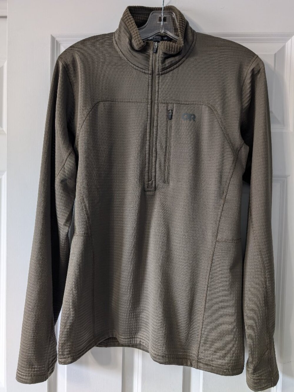Outdoor Research Men’s Vigor Grid Fleece Half-Zip Jacket - Medium, Ranger Green